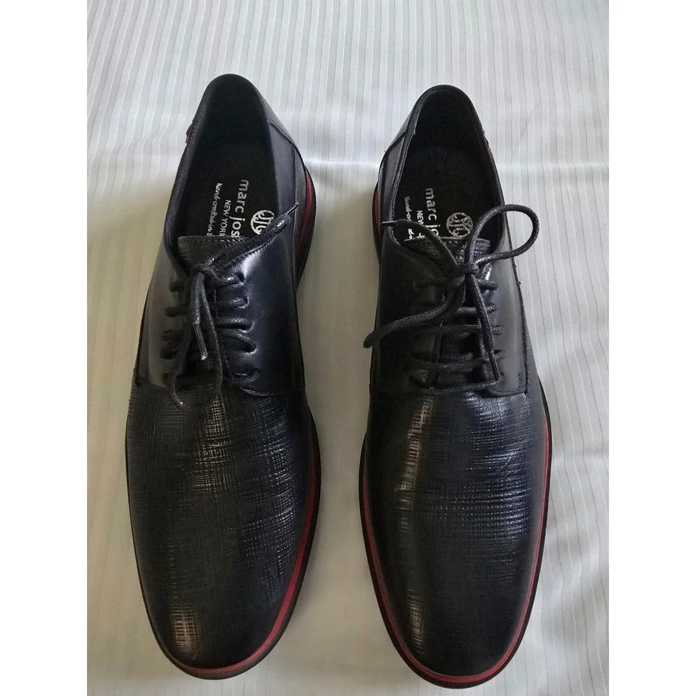 Marc Joseph New York Men's Black Leather Oxford Dress Shoes 10.5M‎ Comfort